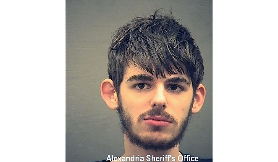 FILE - This undated photo provided by the Alexandria Sheriff's Office, in Virginia, shows John William Kirby Kelley. Kelly, a former Old Dominion University student who joined up with white supremacists in a swatting conspiracy that targeted a Black church, his own university and a Cabinet officer, among others, was sentenced to nearly three years in prison Monday, March 15, 2021. (Alexandria Sheriff's Office via AP, File)