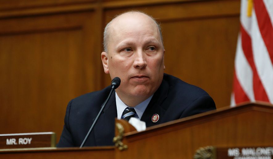 Rep. Chip Roy, R-Texas, speaks during a hearing on preparedness for and response to the coronavirus outbreak on Capitol Hill in Washington, Wednesday, March 11, 2020. (AP Photo/Patrick Semansky) ** FILE **