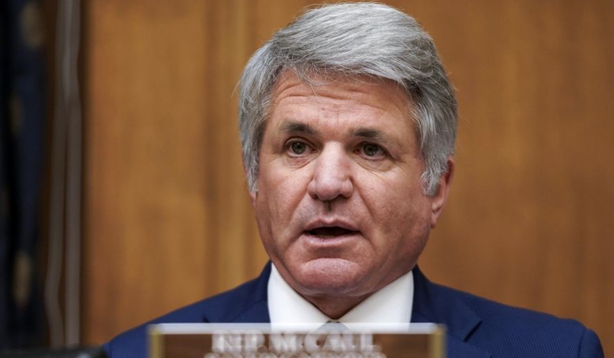 Rep. Michael McCaul, R-Texas, speaks during the House Committee on Foreign Affairs hearing on the administration&#x27;s foreign policy priorities on Capitol Hill on Wednesday, March 10, 2021, in Washington. (Ken Cedeno/Pool via AP) ** FILE **