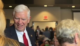 U.S. Rep. Mo Brooks greets supporters as he announces his campaign for U.S. Senate during a rally, Monday, March 22, 2021, in Huntsville, Ala. (AP Photo/Kim Chandler) **FILE**