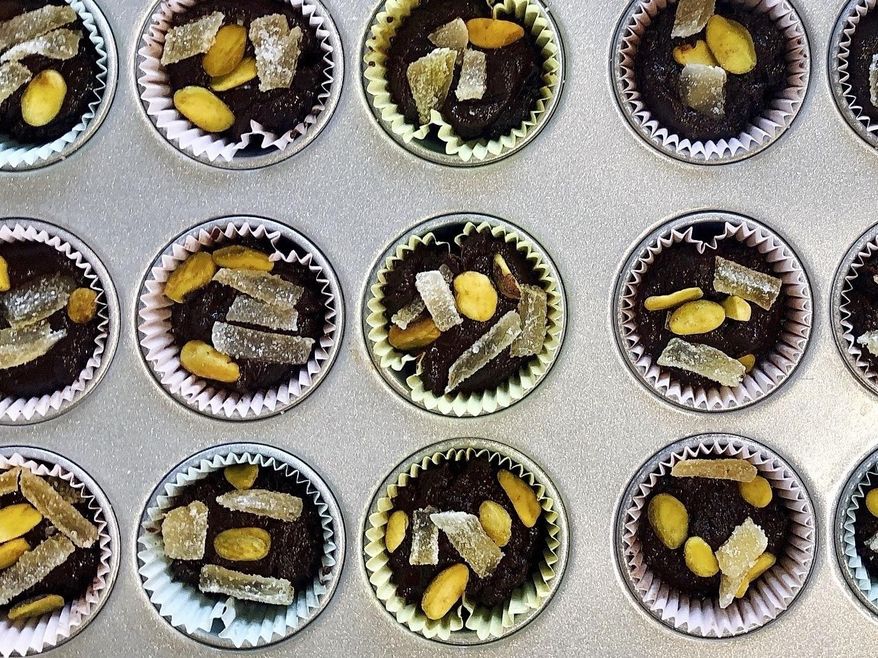 A recipe of chocolate tahini cups, made with 100 percent cacao chocolate chips, is displayed in Alexandria, Va., on Oct. 18, 2020.  There&#39;s more to cacao than chocolate. The cacao fruit and pulp can be used for cooking as well.  (Elizabeth Karmel via AP)