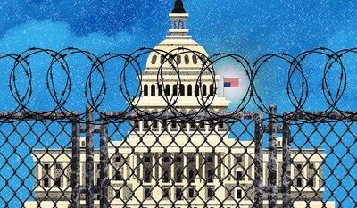 Nancy&#39;s Capitol Wall Illustration by Greg Groesch/The Washington Times