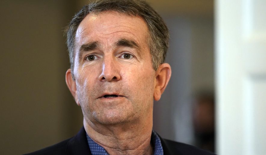 This Monday, March 15, 2021, photo shows Virginia Gov. Ralph Northam at the Governor&#39;s Mansion in Richmond, Va.  (AP Photo/Steve Helber)  **FILE**