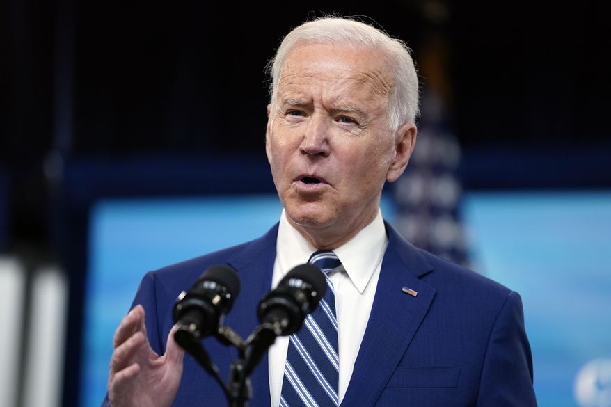 President Joe Biden speaks during an event on COVID-19 vaccinations and the response to the pandemic, in the South Court Auditorium on the White House campus, Monday, March 29, 2021, in Washington. (AP Photo/Evan Vucci) **FILE**