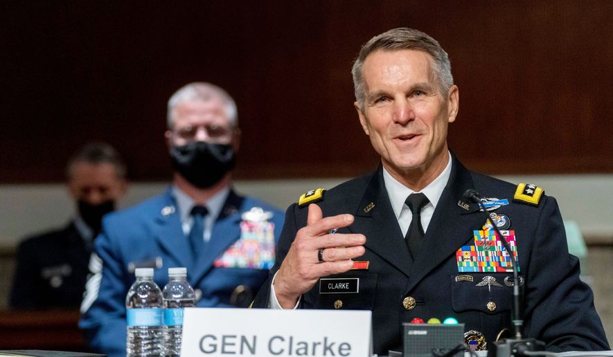 Gen. Richard D. Clarke told the Senate Armed Services Committee how Special Operations Command is turning its focus from fighting terrorism to countering new threats from China. (Associated Press)