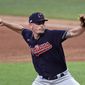 FILE - Cleveland Indians relief pitcher Nick Wittgren delivers in the sixth inning of an intrasquad baseball game in Cleveland, in this Wednesday, July 15, 2020, file photo. The Indians&#x27; opener is Thursday, April 1, 2021. Their closer isn&#x27;t nearly as definitive. (AP Photo/Tony Dejak, File)
