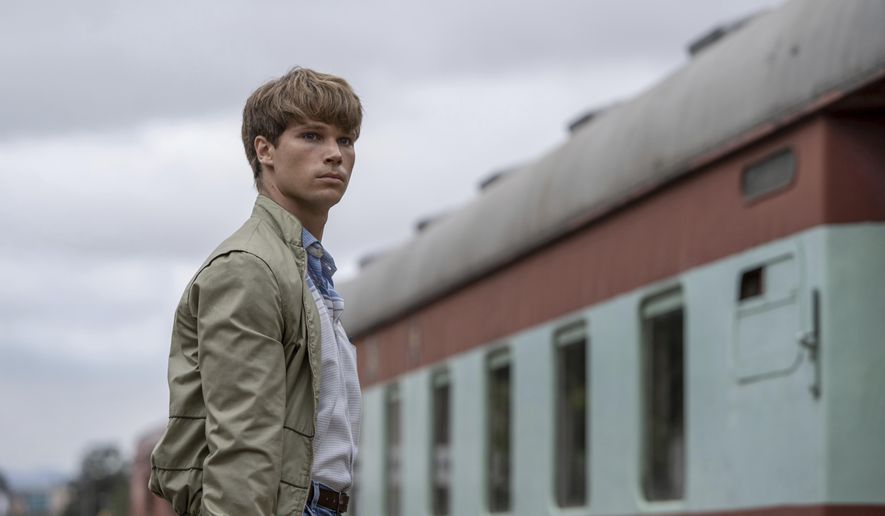 This image released by IFC Films shows Kai Luke Brummer in a scene from "Moffie." (IFC Films via AP)