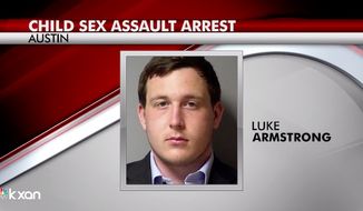 Luke Armstrong, the 21-year-old son of disgraced cyclist Lance Armstrong, is accused of sexually assaulting a 16-year-old girl in Austin when he was 18. (Screenshot via KXAN)