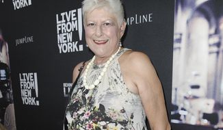 FILE - Anne Beatts arrives at the premiere of &amp;quot;Live from New York!&amp;quot; in Los Angeles on June 10, 2015. Beatts, a groundbreaking comedy writer who was on the original staff of “Saturday Night Live” and later created the cult sitcom “Square Pegs,” died Wednesday, April 7, at her home in West Hollywood, California, according to her close friend Rona Kennedy. She was 74. (Photo by Richard Shotwell/Invision/AP, File)