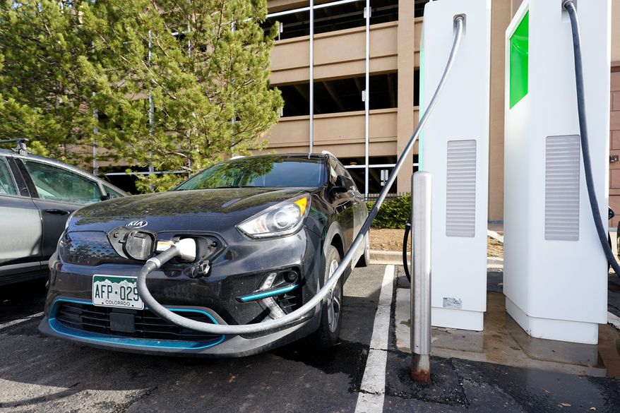President Biden wants 500,000 charging stations installed across the country to fuel electric cars that are “made in America,” but the lack of domestically produced rare earth minerals required for such an endeavor would make the U.S. heavily reliant on China. (Associated Press)