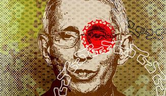 Fauci COVID-19 Virus Doctor Illustration by Greg Groesch/The Washington Times