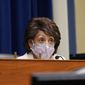 Rep. Maxine Waters, D-Calif., speaks during a House Select Subcommittee hearing on Capitol Hill in Washington, Thursday, April 15, 2021, on the coronavirus crisis. (AP Photo/Susan Walsh, Pool) **FILE**
