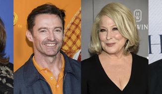 This combination photo shows Tuna Fey, Hugh Jackman, Bette Midler and Brice Springsteen, who have raided their closets to offer up personal items for a charity online auction on April 28. (AP Photo)