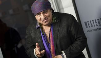 FILE — In this Oct. 16. 2019 file photo, musician Steven Van Zandt attends the special screening of &amp;quot;Western Stars,&amp;quot; in New York. Van Zandt and Connecticut Gov. Ned Lamont on Tuesday, April 20, 2021 announced an initiative designed to help students re-engage in education. Van Zandt founded the TeachRock program, a curriculum that incorporates music into lesson plans. (Photo by Evan Agostini/Invision/AP, File)