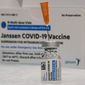 In this April 8, 2021 file photo, the Johnson &amp;amp; Johnson COVID-19 vaccine is seen at a pop-up vaccination site in the Staten Island borough of New York.  With a green light from federal health officials, several states resumed use of the one-shot Johnson &amp; Johnson coronavirus vaccine on Saturday, April 24. Among the venues where it&#39;s being deployed is the Indianapolis Motor Speedway, where free vaccinations were available to anyone 18 or older. (AP Photo/Mary Altaffer, File)  **FILE**
