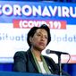 FILE - In this March 15, 2021, file photo, Washington Mayor Muriel Bowser takes a question during a coronavirus update at a news conference in Washington. Bowser announced April 26, that she is relaxing a number of COVID-19 restrictions after more than a year of virus lockdown. (AP Photo/Andrew Harnik, File)