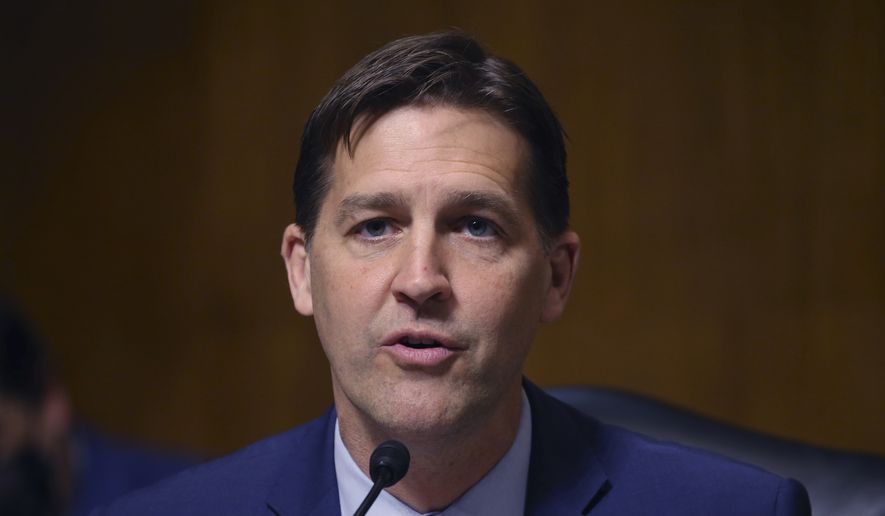 Sen. Ben Sasse, R-Neb., makes his opening statement during a hearing of the Senate Judiciary Subcommittee on Privacy, Technology, and the Law, on Capitol Hill, Tuesday, April 27, 2021, in Washington. (Tasos Katopodis/Pool via AP) ** FILE **