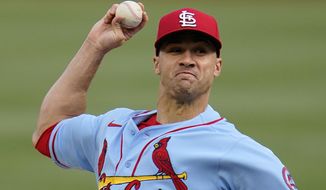 St. Louis Cardinals starting pitcher Jack Flaherty delivers during the first inning of the team&#39;s baseball game against the Pittsburgh Pirates in Pittsburgh, Saturday, May 1, 2021.(AP Photo/Gene J. Puskar)