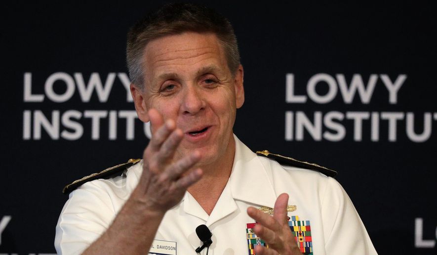 Adm. Philip S. Davidson, as Indo-Pacific Command chief, organized a letter in early 2020 asking for &quot;ammunition in the ongoing war of narratives.&quot; (Associated Press/File)