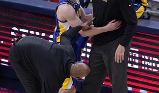 Indiana Pacers&#39; T.J. McConnell (9) tries to settle assistant coach Greg Foster during the second half of the team&#39;s NBA basketball game against the Sacramento Kings, Wednesday, May 5, 2021, in Indianapolis. (AP Photo/Darron Cummings)