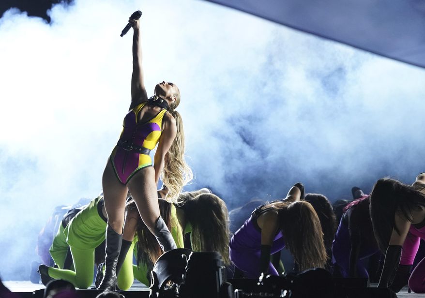 Jennifer Lopez performs at &amp;quot;Vax Live: The Concert to Reunite the World&amp;quot; on Sunday, May 2, 2021, at SoFi Stadium in Inglewood, Calif. (Photo by Jordan Strauss/Invision/AP)