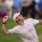 Rory McIlroy throws his ball to the crowd after winning on the 18th hole during the fourth round of the Wells Fargo Championship golf tournament at Quail Hollow on Sunday, May 9, 2021, in Charlotte, N.C. (AP Photo/Jacob Kupferman) **FILE**