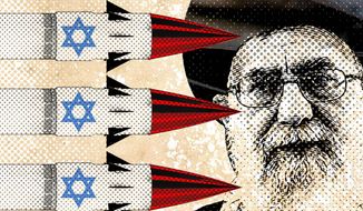 Israel Eye on Iran Illustration by Greg Groesch/The Washington Times
