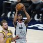 Washington Wizards&#39; Bradley Beal (3) shoots against Indiana Pacers&#39; Domantas Sabonis (11) during the first half of an NBA basketball game, Saturday, May 8, 2021, in Indianapolis. (AP Photo/Darron Cummings) **FILE**