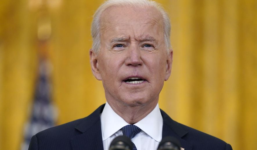 President Joe Biden speaks about the economy, in the East Room of the White House, Monday, May 10, 2021, in Washington. (AP Photo/Evan Vucci)