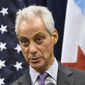 In this file photo, then-Chicago Mayor Rahm Emanuel speaks during a news conference in Chicago. Mr. Emanuel, who also previously served as White chief of staff in the Obama administration, was nominated to be ambassador to Japan on August 20, 2021(AP Photo/Matt Marton)  **FILE**