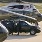 President Joe Biden boards his motorcade vehicle as he and and first lady Jill Biden arrive on Marine One, Saturday, May 15, 2021, at Delaware Air National Guard Base in New Castle, Del. (AP Photo/Carolyn Kaster)