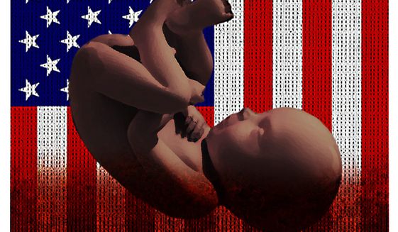 Illustration on abortion of black babies by Alexander Hunter/The Washington Times