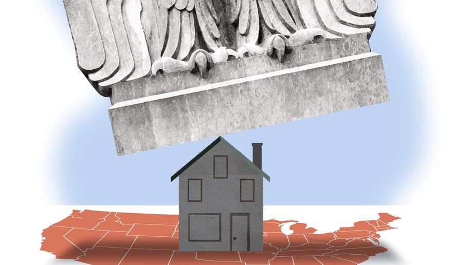 Illustration on the American Families Plan by Alexander Hunter/The Washington Times