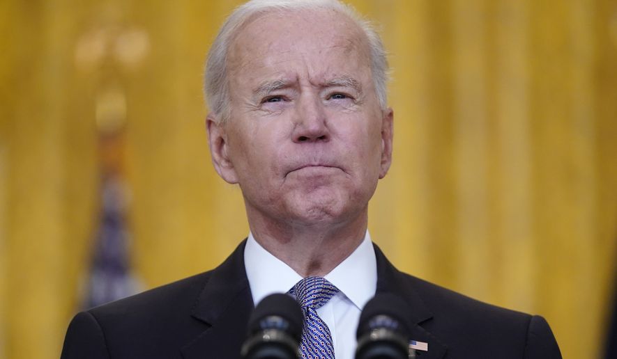 President Joe Biden speaks about distribution of COVID-19 vaccines, in the East Room of the White House, Monday, May 17, 2021, in Washington. (AP Photo/Evan Vucci)