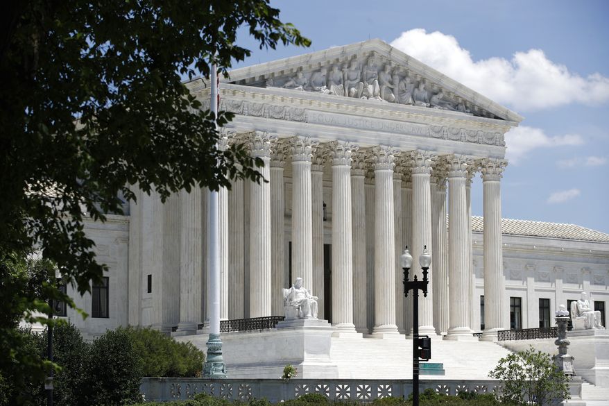 In this June 29, 2020, photo, the Supreme Court is seen on Capitol Hill in Washington. (AP Photo/Patrick Semansky) **FILE**
