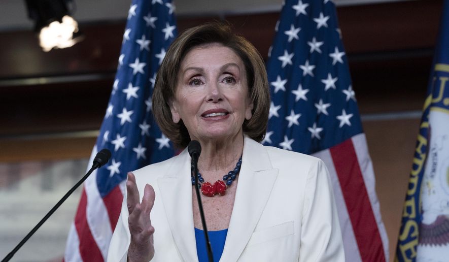 Speaker of the House Nancy Pelosi, D-Calif., speaks during a news conference on Capitol Hill in Washington, Thursday, May 20, 2021. (AP Photo/Jose Luis Magana) ** FILE **