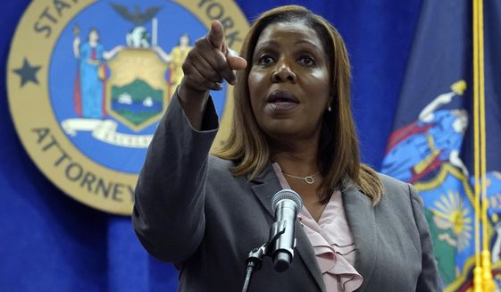 New York Attorney General Letitia James addresses a news conference at her office, in New York, Friday, May 21, 2021. James said Friday that an ongoing investigation surrounding Gov. Andrew Cuomo will &amp;quot;conclude when it concludes,&amp;quot; and said she has ignored criticism from his top aide that the probe is politically motivated. (AP Photo/Richard Drew)