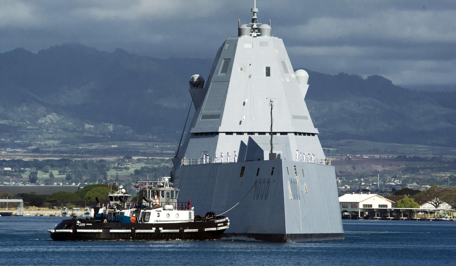 USS Zumwalt, Navy's stealth destroyer, arrives in Japan as part of overseas  deployment - Washington Times