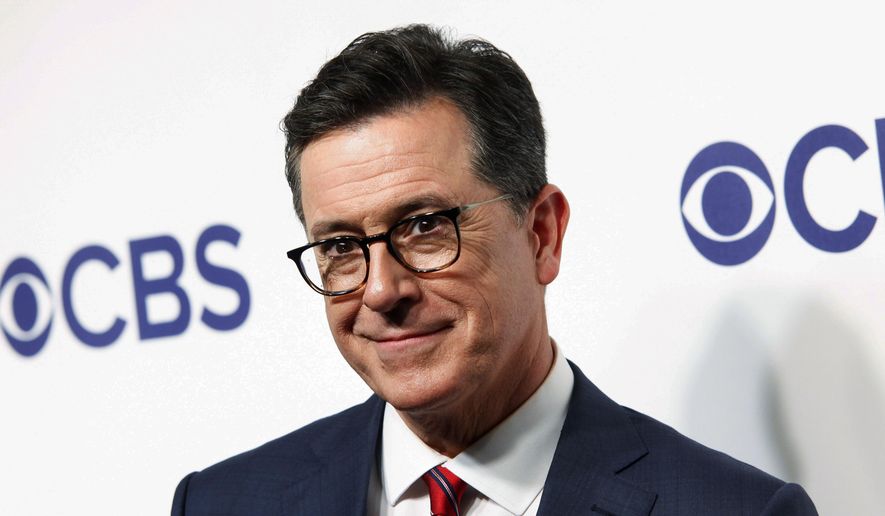 Stephen Colbert attends the CBS Network 2018 Upfront at The Plaza Hotel in New York on May 16, 2018. Colbert will return to doing live shows before a studio audience on June 14. CBS said Monday that audience members at the Ed Sullivan Theater in New York will be required to show proof of vaccination before being admitted, and face masks will be optional for them. (Photo by Andy Kropa/Invision/AP, File)
