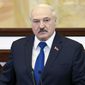 Belarusian President Alexander Lukashenko addresses the Parliament in Minsk, Belarus, Wednesday, May 26, 2021. Lukashenko is defending his action to divert a European flight that triggered bruising European Union sanctions and accused the West of waging a &quot;hybrid war&quot; to &quot;strangle&quot; the ex-Soviet nation. On Sunday, May 23, 2021, Belarusian flight controllers ordered a Ryanair jetliner flying from Greece to Vilnius to land in the country&#39;s capital, Minsk because of a bomb threat and a Belarusian fighter jet was scrambled to escort the plane. (Sergei Shelega/BelTA Pool Photo via AP)
