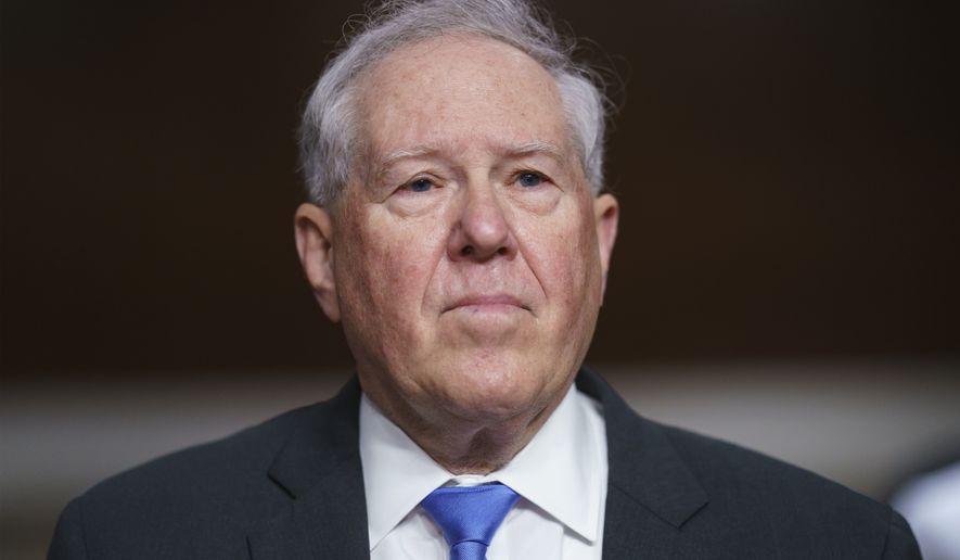 Frank Kendall III, President Joe Biden&#x27;s nominee to be secretary of the Air Force, appears for his confirmation hearing before the Senate Armed Services Committee, at the Capitol in Washington, Tuesday, May 25, 2021. (AP Photo/J. Scott Applewhite) **FILE**