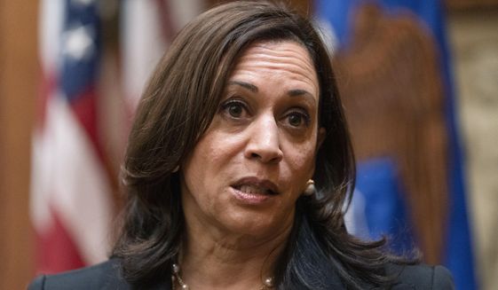 Vice President Kamala Harris speaks about the one year anniversary of the murder of George Floyd, after swearing in Kristen Clarke as assistant attorney general for civil rights, Tuesday, May 25, 2021, at the Justice Department in Washington. (AP Photo/Jacquelyn Martin)