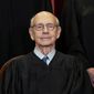In this April 23, 2021, file photo, Supreme Court Associate Justice Stephen G. Breyer sits during a group photo at the Supreme Court in Washington. (Erin Schaff/The New York Times via AP, Pool) ** FILE **