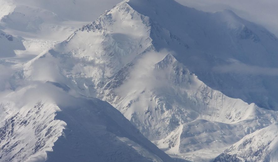 This Aug. 27, 2014, photo shows a view of one of the faces of North America's tallest peak, then-named Mount McKinley, in Denali National Park and Preserve, Alaska. Rangers who keep an eye on North America's highest mountain peak say they are seeing impatient and inexperienced climbers take more risks and put their lives and other climbers in danger In 2021. (AP Photo/Becky Bohrer) **FILE**