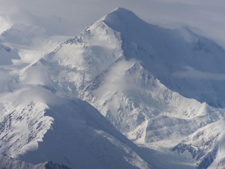 This Aug. 27, 2014, photo shows a view of one of the faces of North America's tallest peak, then-named Mount McKinley, in Denali National Park and Preserve, Alaska. Rangers who keep an eye on North America's highest mountain peak say they are seeing impatient and inexperienced climbers take more risks and put their lives and other climbers in danger In 2021. (AP Photo/Becky Bohrer) **FILE**
