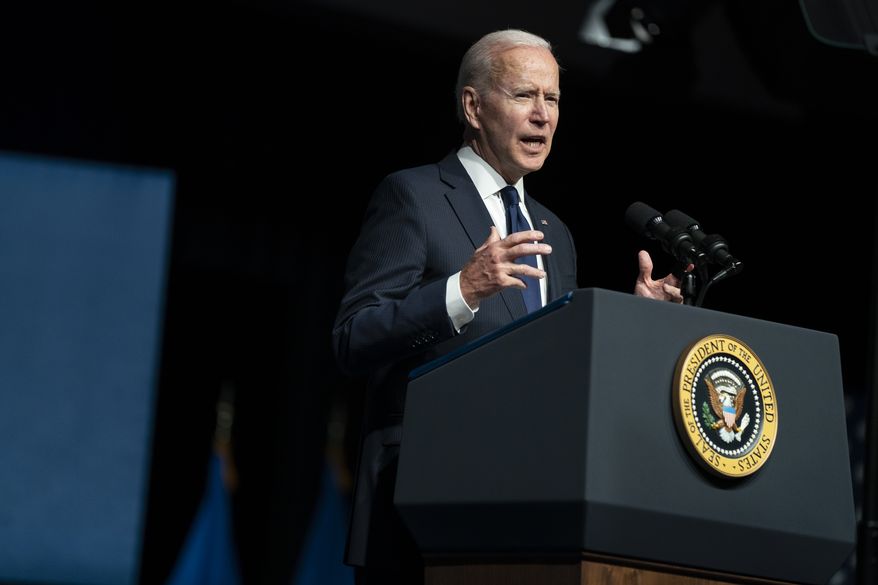 President Joe Biden speaks as he commemorates the 100th anniversary of the Tulsa race massacre, at the Greenwood Cultural Center, Tuesday, June 1, 2021, in Tulsa, Okla. (AP Photo/Evan Vucci)