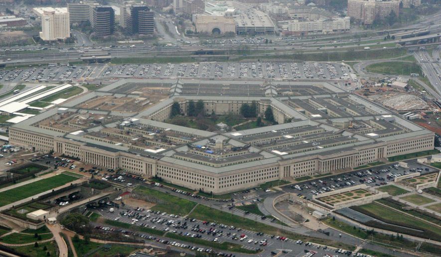 This March 27, 2008, file photo shows the Pentagon in Washington. The Associated Press has learned that leaders of the military services have expressed reservations to Defense Secretary Lloyd Austin about removing sexual assault cases from the chain of command. (AP Photo/Charles Dharapak, File)