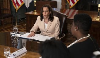 Vice President Kamala Harris speaks about Deferred Action for Childhood Arrivals (DACA), Tuesday, June 15, 2021, in her ceremonial office on the White House complex in Washington. (AP Photo/Jacquelyn Martin)