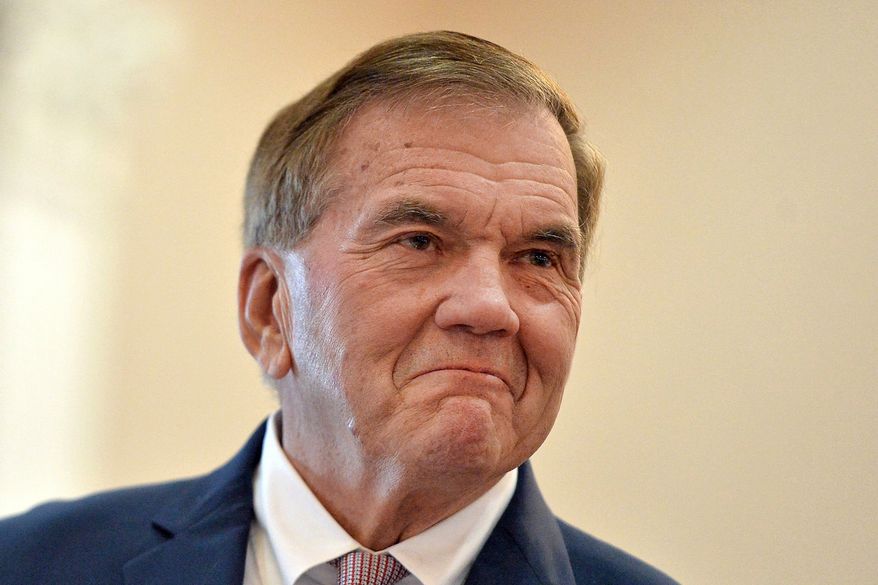 In this Jan. 3, 2020, file photo, Tom Ridge, who has serves as Secretary of Homeland Security, Pennsylvania Governor and U.S. Congressman, speaks in Erie, Pa. Ridge suffered a stroke Wednesday, June 16, 2021, at his home in suburban Washington, D.C., a longtime aide said. (Christopher Millette/Erie Times-News via AP, File)