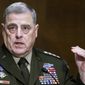 Chairman of the Joint Chiefs Chairman Gen. Mark Milley testifies before a Senate Appropriations Committee hearing, Thursday, June 17, 2021, on Capitol Hill in Washington. (Evelyn Hockstein/Pool via AP) **FILE**